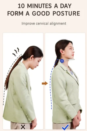 Free Shipping | Adjustable Neck Support Brace for Posture Correction – Lightweight, Ergonomic Design for Long Sitting & Screen Time Relief - immagine 4